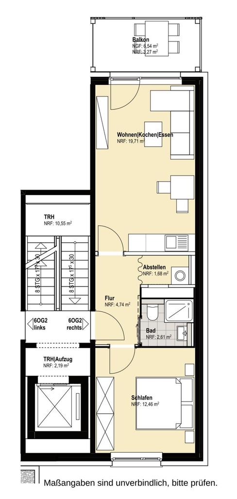 Wohnbeispiel möbliert - Ossietzky-Hof: Ihr modernes und nachhaltiges Zuhause