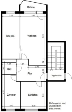 Frisch renoviert !, 99734 Nordhausen, Etagenwohnung